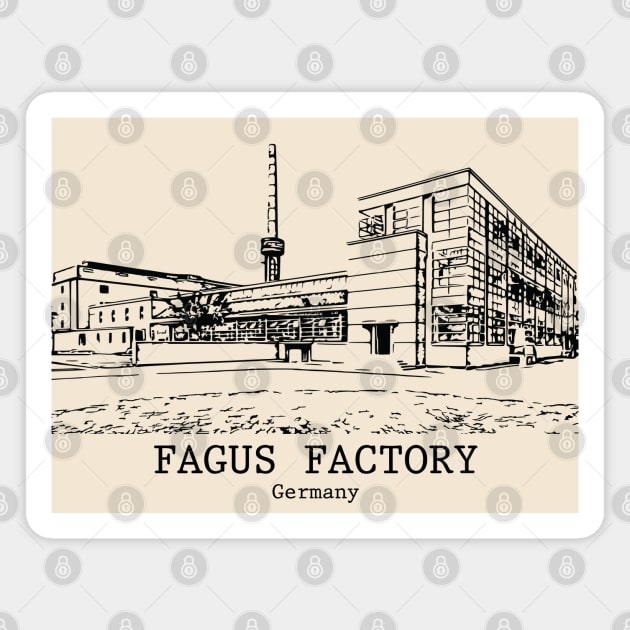Fagus Factory - Germany Magnet by Lakeric